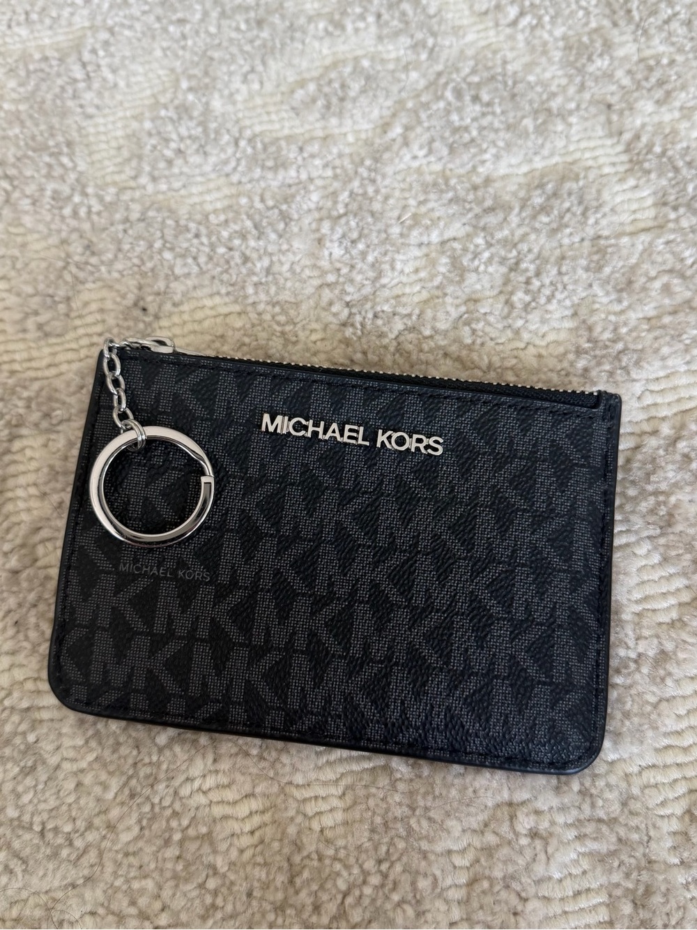Michael Kors Small MK Signature Coinpouch - Black - BRAND NEW